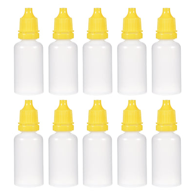 Harfington Uxcell 20ml/0.68 oz Empty Squeezable Dropper Bottle Yellow 10pcs