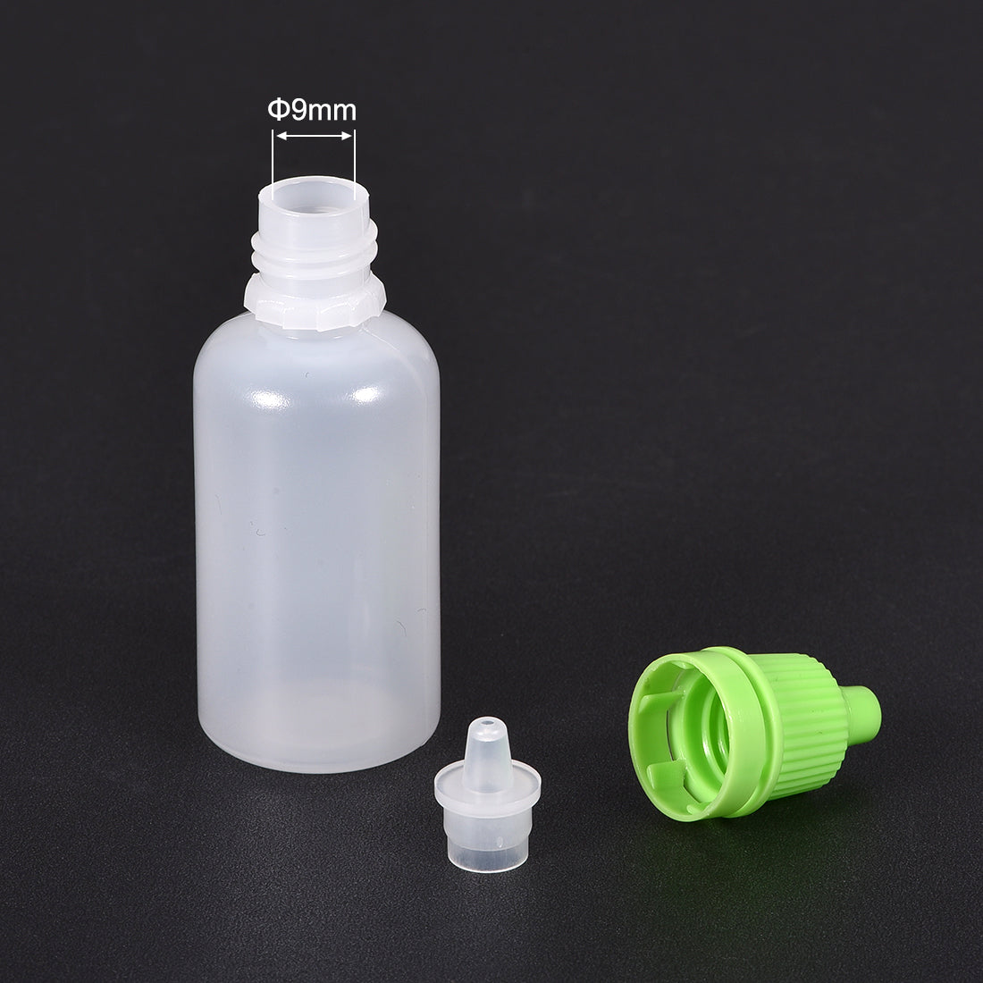 uxcell Uxcell 20ml/0.68 oz Empty Squeezable Dropper Bottle Green 20pcs