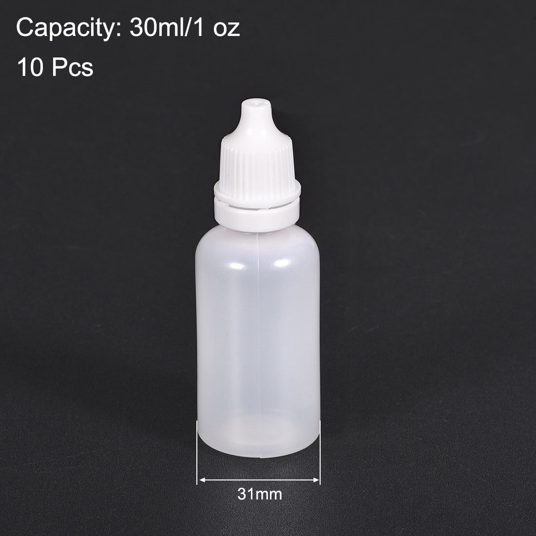 uxcell Uxcell 30ml/1 oz Empty Squeezable Dropper Bottle White 10pcs