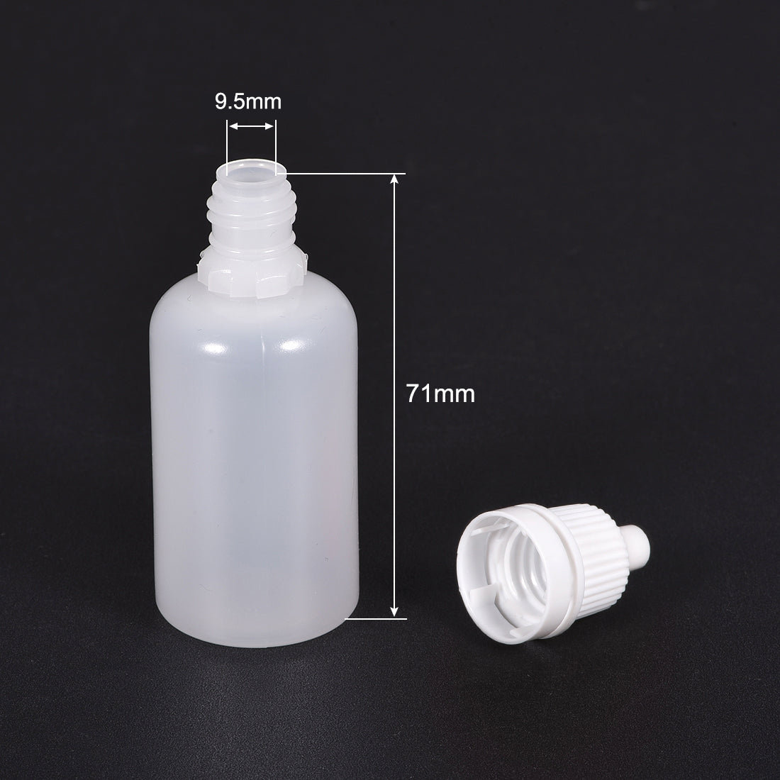 uxcell Uxcell 30ml/1 oz Empty Squeezable Dropper Bottle White 10pcs
