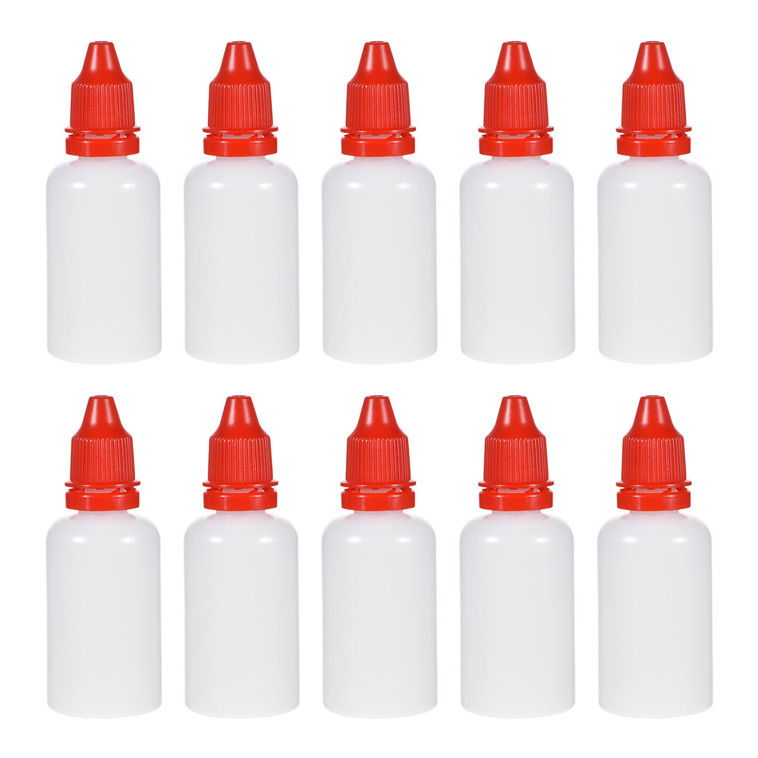 uxcell Uxcell 30ml/1 oz Empty Squeezable Dropper Bottle Red 10pcs