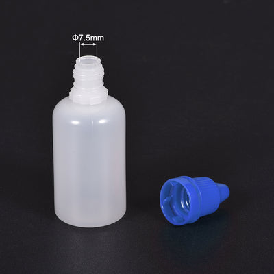 Harfington Uxcell 30ml/1 oz Empty Squeezable Dropper Bottle Blue 20pcs