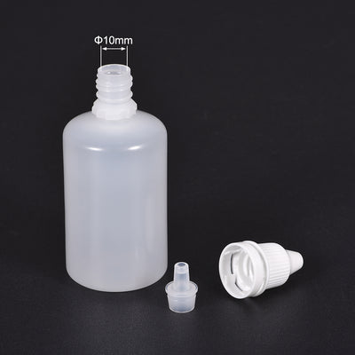 Harfington Uxcell 50ml/1.7 oz Empty Squeezable Dropper Bottle White 20pcs