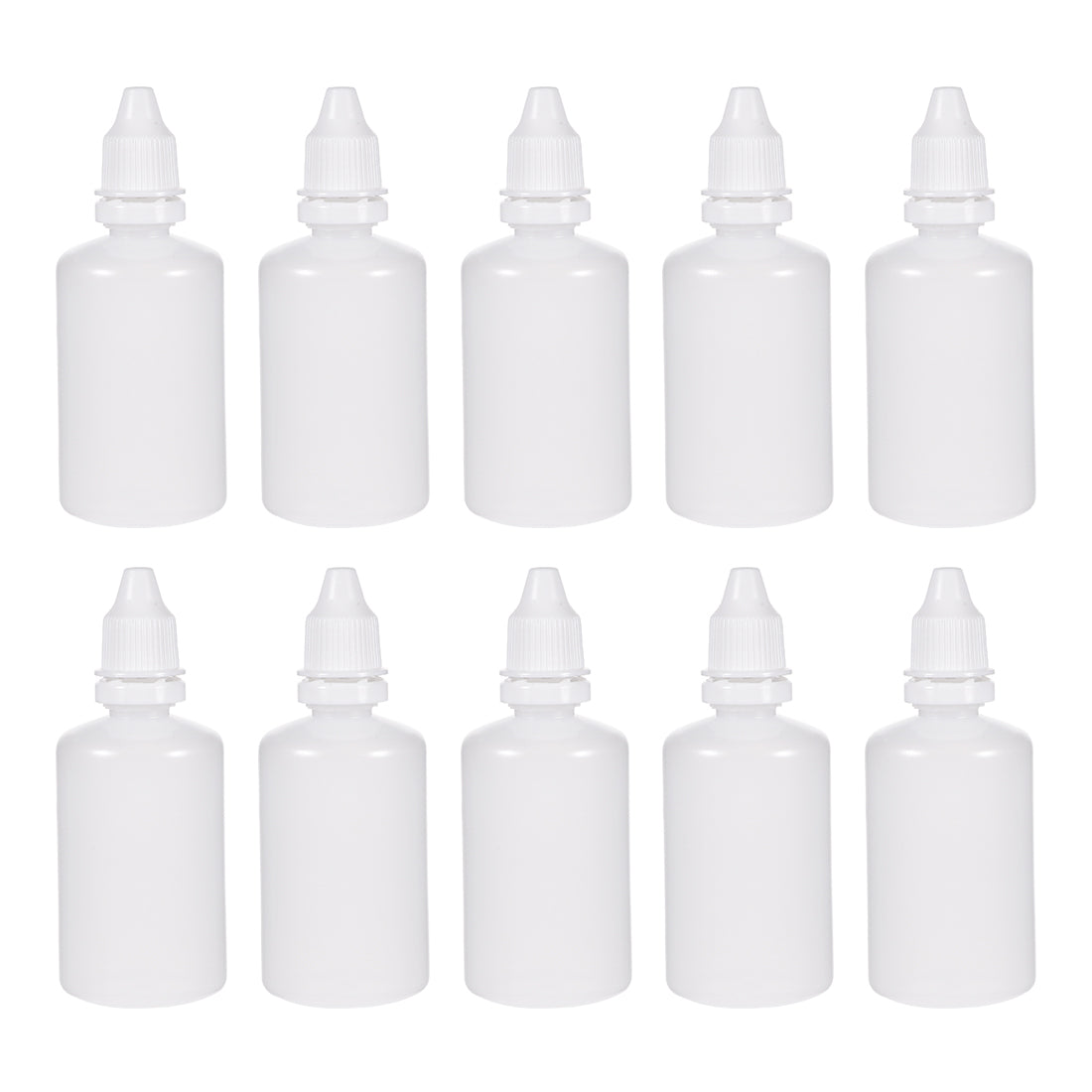 uxcell Uxcell 50ml/1.7 oz Empty Squeezable Dropper Bottle White 20pcs