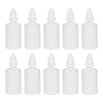 Harfington Uxcell 50ml/1.7 oz Empty Squeezable Dropper Bottle White 20pcs