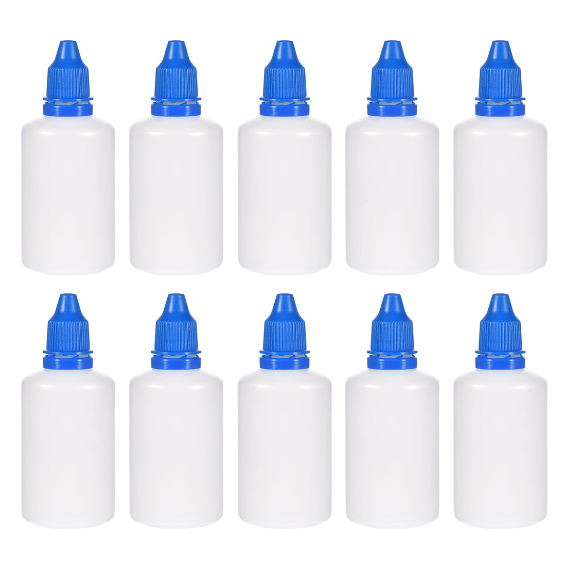 uxcell Uxcell 50ml/1.7 oz Empty Squeezable Dropper Bottle Blue 20pcs