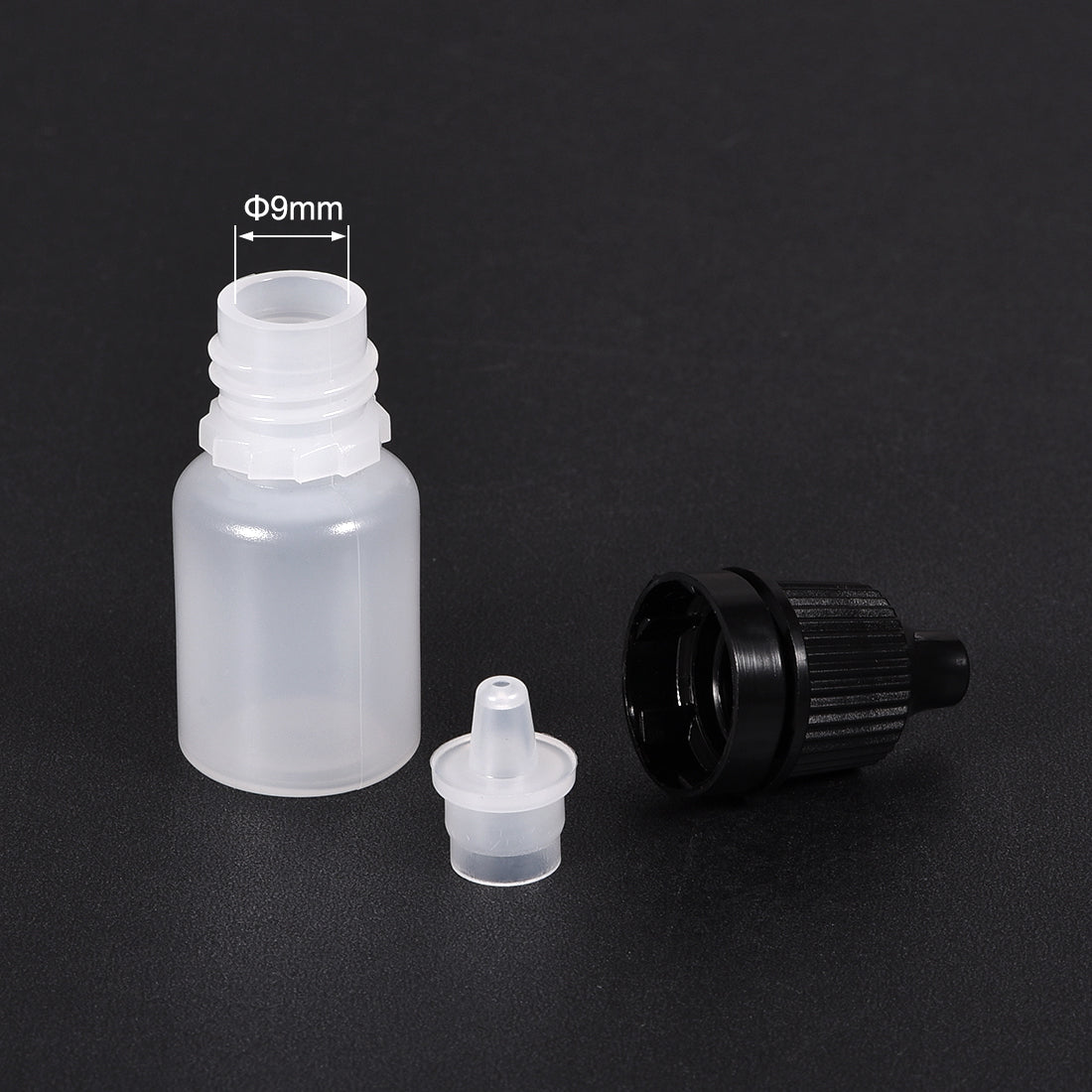 uxcell Uxcell 5ml/0.17 oz Empty Squeezable Dropper Bottle Black 50pcs