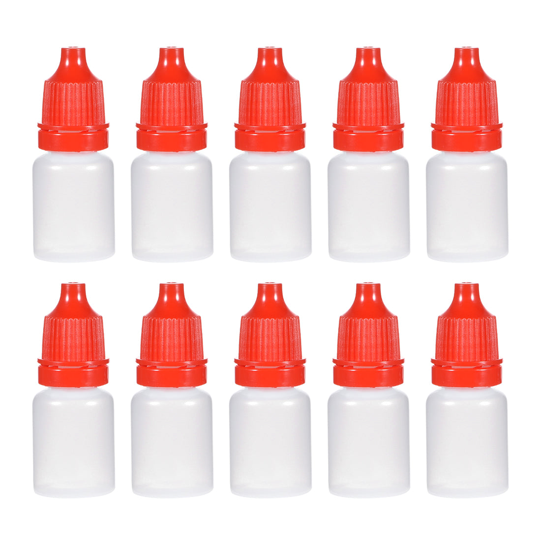 uxcell Uxcell 5ml/0.17 oz Empty Squeezable Dropper Bottle Red 10pcs