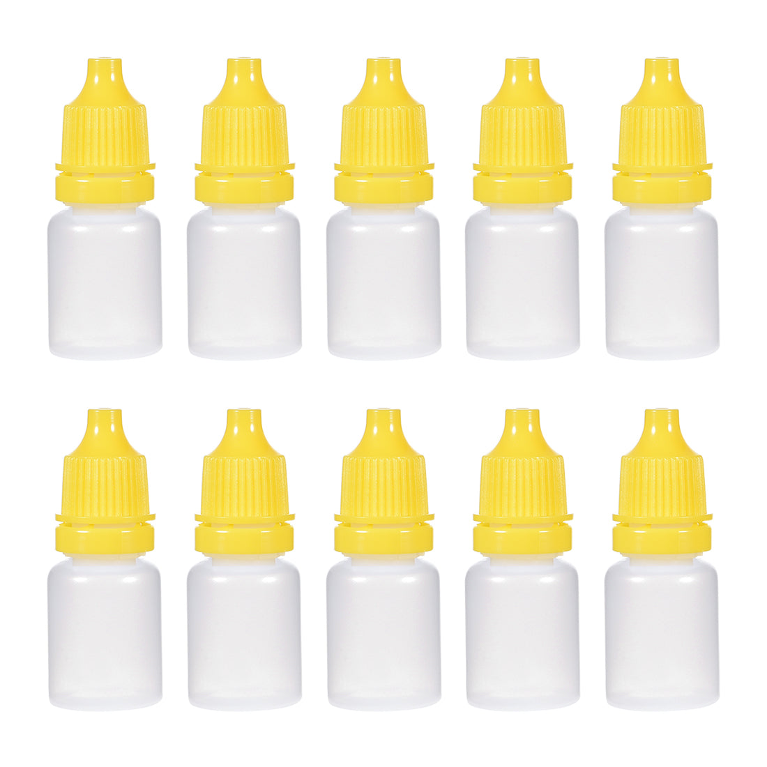 uxcell Uxcell 5ml/0.17 oz Empty Squeezable Dropper Bottle Yellow 10pcs