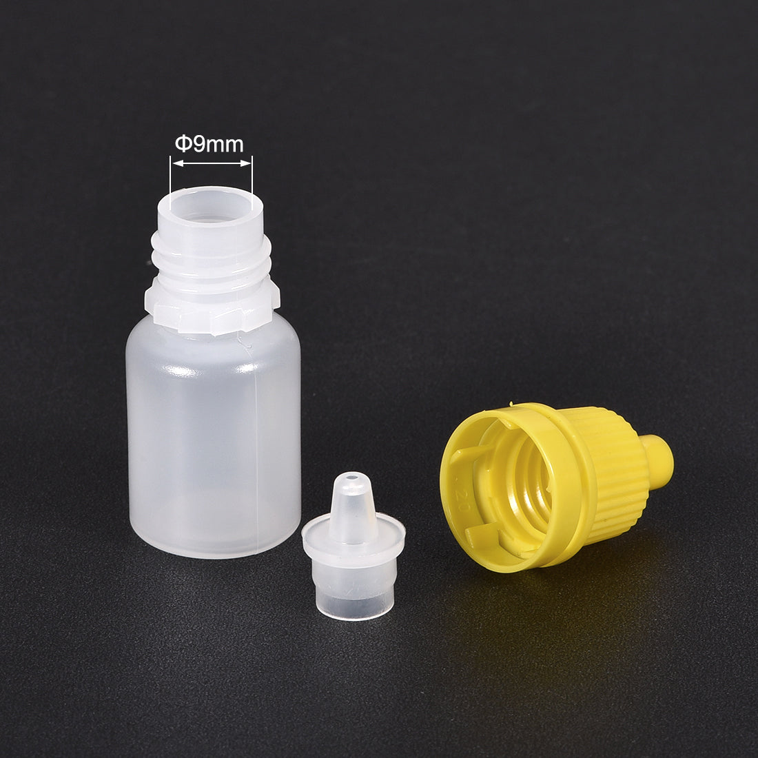 uxcell Uxcell 5ml/0.17 oz Empty Squeezable Dropper Bottle Yellow 50pcs