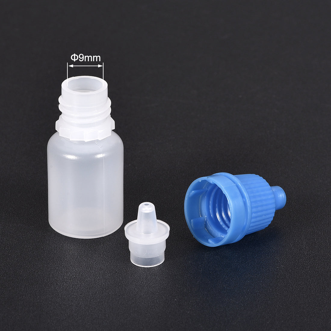 uxcell Uxcell 5ml/0.17 oz Empty Squeezable Dropper Bottle Blue 10pcs