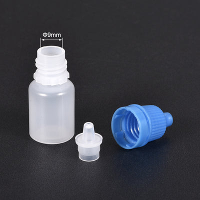 Harfington Uxcell 5ml/0.17 oz Empty Squeezable Dropper Bottle Blue 10pcs