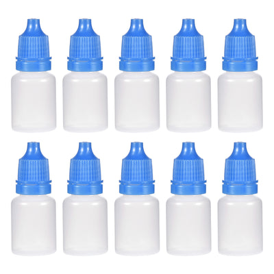 Harfington Uxcell 5ml/0.17 oz Empty Squeezable Dropper Bottle Blue 10pcs