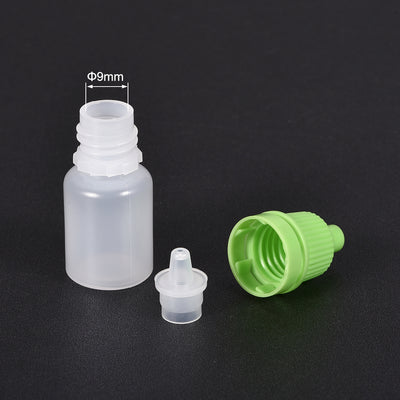 Harfington Uxcell 5ml/0.17 oz Empty Squeezable Dropper Bottle Green 10pcs