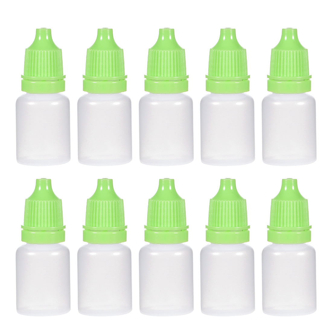 uxcell Uxcell 5ml/0.17 oz Empty Squeezable Dropper Bottle Green 50pcs