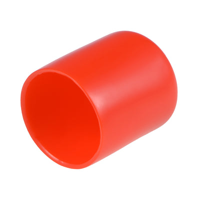 Harfington Uxcell Screw Thread Protector, 30mm ID Round End Cap Cover Red Tube Caps 10pcs