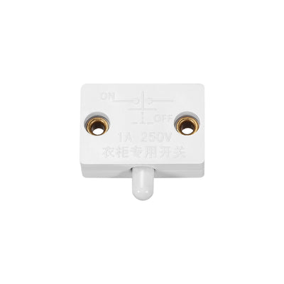 Harfington Uxcell Wardrobe Door Light Switch Momentary Cabinet Closet Switch Normally Closed 110-250V 1A White
