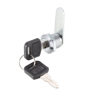 Harfington Uxcell Cam Lock 30mm Cylinder Length Fits Max 7/8-inch Panel Keyed Different 2Pcs