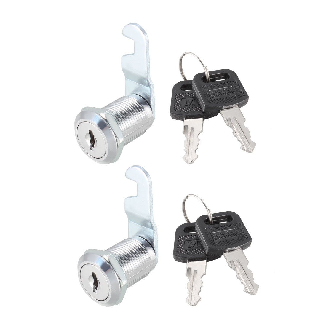 uxcell Uxcell Cam Lock 25mm Cylinder Length for Max 5/8-inch Panel Keyed Different 2Pcs