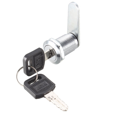 Harfington Uxcell Cam Lock 25mm Cylinder Length Fits Max 5/8-inch Panel Keyed Different 2Pcs