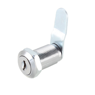 Harfington Uxcell Cam Lock 25mm Cylinder Length Fit on Max 5/8-inch Panel Keyed Different 2Pcs