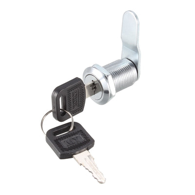 Harfington Uxcell Cam Lock 25mm Cylinder Length Fit on Max 5/8-inch Panel Keyed Different 2Pcs