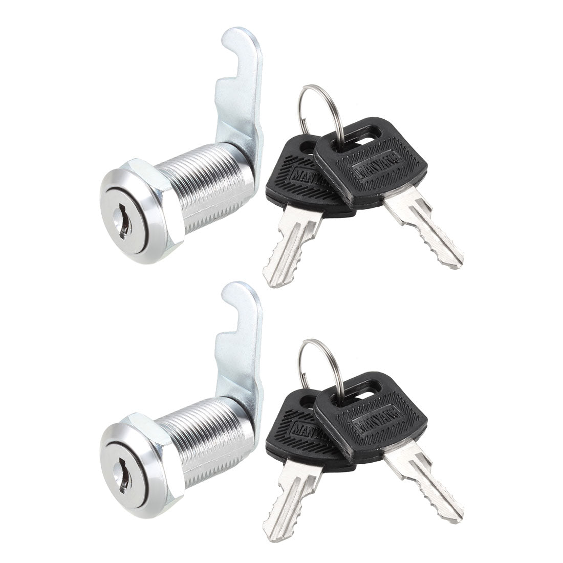 uxcell Uxcell Cam Lock 30mm Cylinder Length for Max 7/8-inch Panel Keyed Different 2Pcs