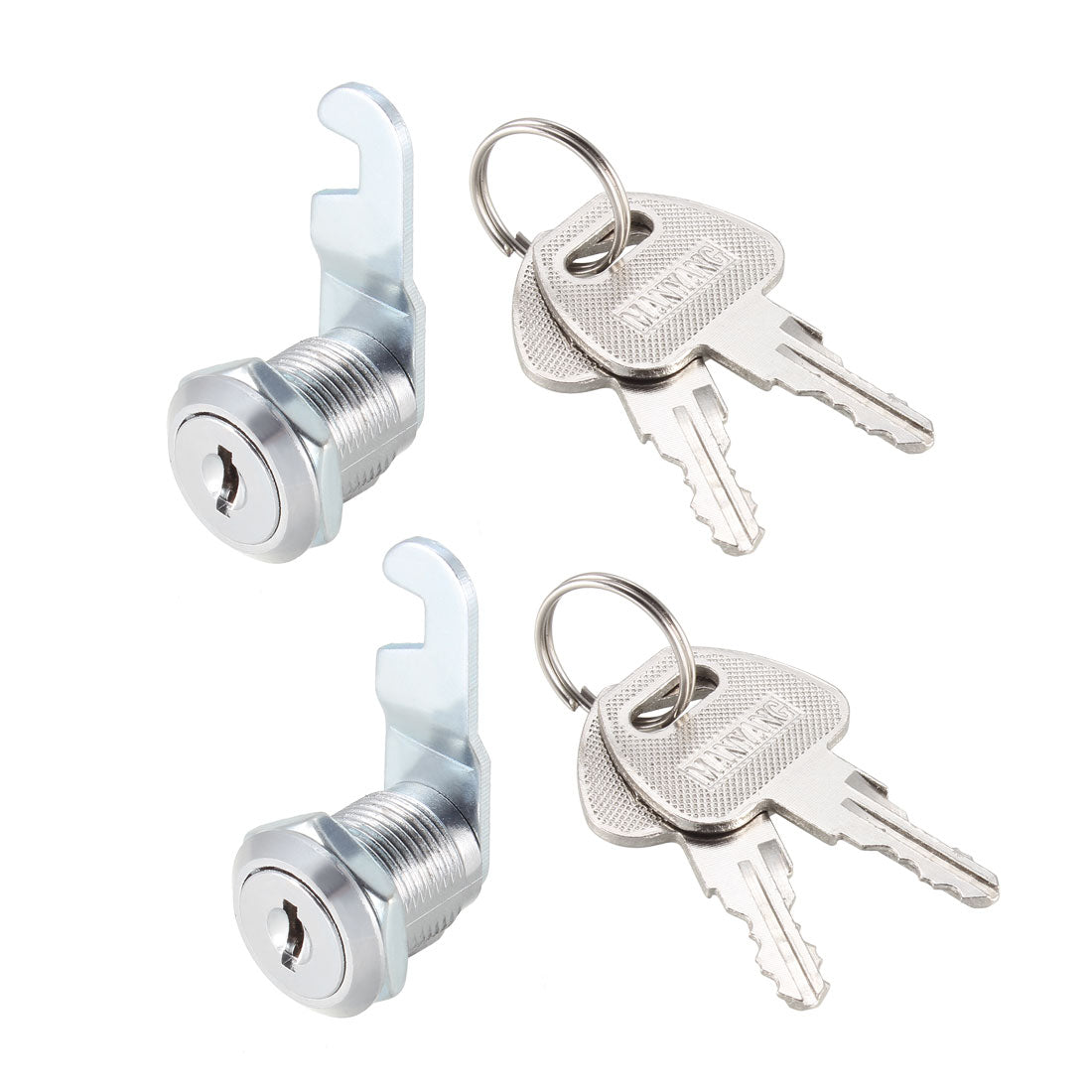 uxcell Uxcell Cam Locks 20mm Cylinder Length for Max 1/2-inch Panel Keyed Different 2Pcs