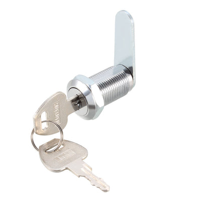 Harfington Uxcell Cam Locks 30mm Cylinder Length Fits Max 7/8-inch Panel Keyed Different 2Pcs