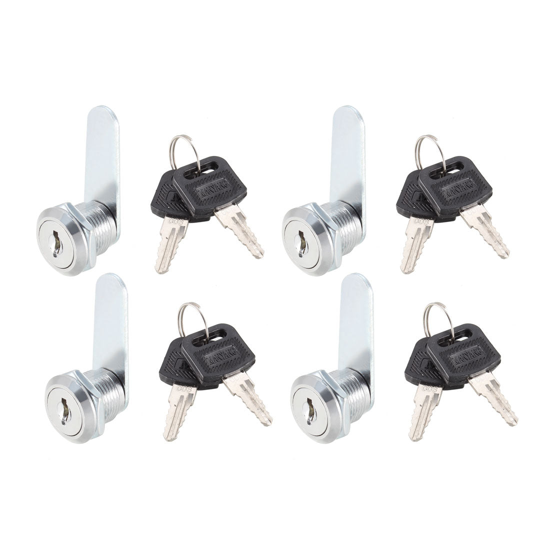 uxcell Uxcell Cam Lock 16mm Cylinder Length Fits Max 5/16-inch Thick Panel Keyed Alike 4Pcs