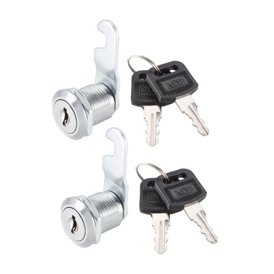 Harfington Uxcell Cam Lock 20mm Cylinder Length for Max 1/2-inch Thick Panel Keyed Alike 2Pcs