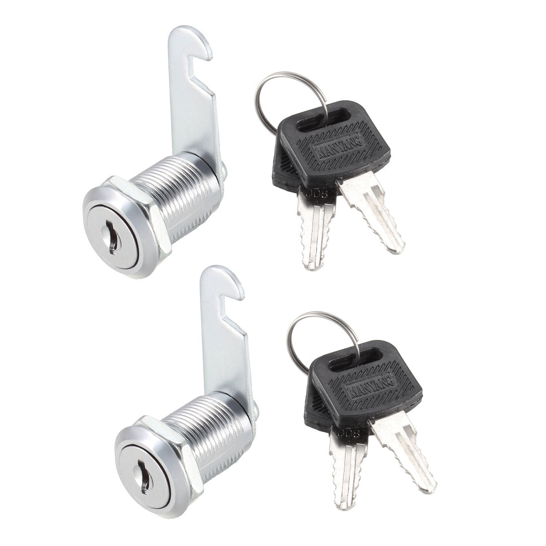 uxcell Uxcell Cam Lock 25mm Cylinder Length Fit Up to 5/8-inch Thick Panel Keyed Alike 2Pcs