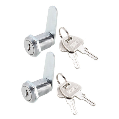 Harfington Uxcell Cam Locks 25mm Cylinder Length Fits Max 5/8-inch Thick Panel Keyed Alike 2Pcs