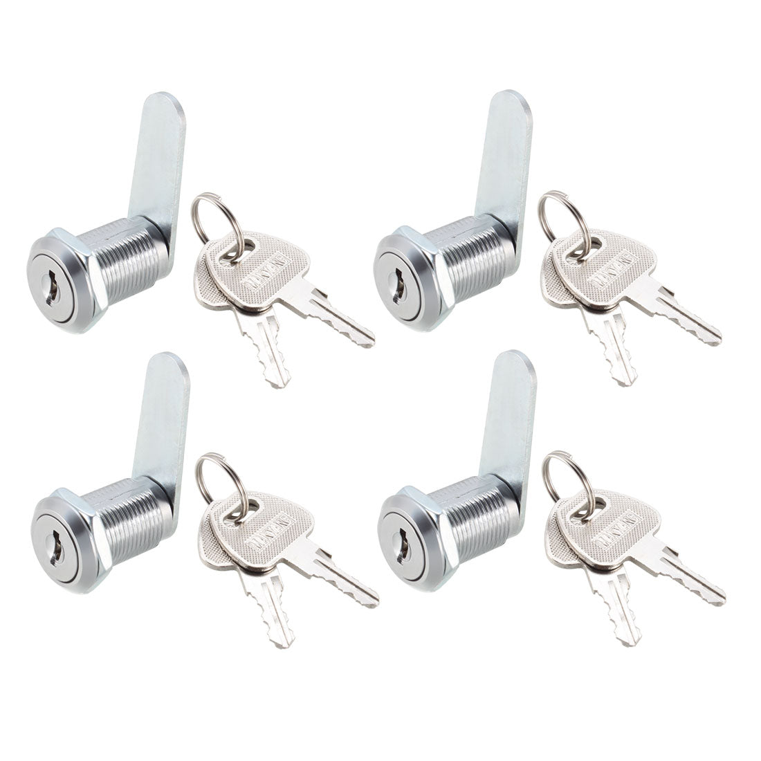 uxcell Uxcell Cam Locks 25mm Cylinder Length Fits Max 5/8-inch Thick Panel Keyed Alike 4Pcs