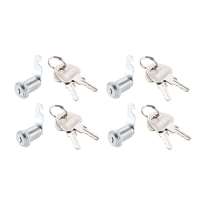 Harfington Uxcell Cam Locks 30mm Cylinder Length for Max 7/8-inch Thick Panel Keyed Alike 4Pcs