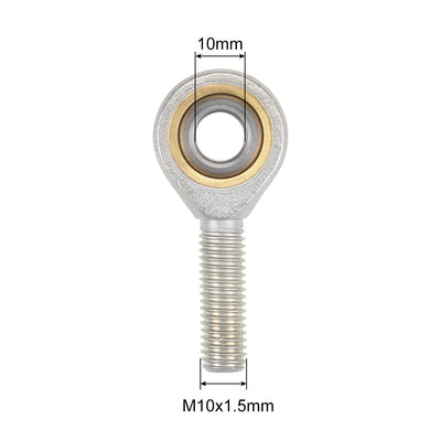 Harfington Uxcell 10mm Rod End Bearing M10x1.5mm Rod Ends Ball Joint Male Left Hand Thread