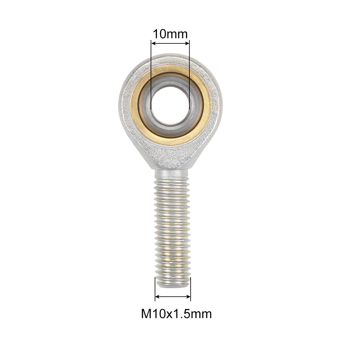 uxcell Uxcell 10mm Rod End Bearing M10x1.5mm Rod Ends Ball Joint Male Left Hand Thread 4pcs