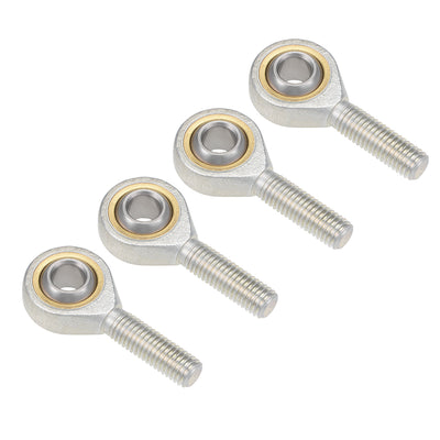Harfington Uxcell 10mm Rod End Bearing M10x1.5mm Rod Ends Ball Joint Male Left Hand Thread 4pcs