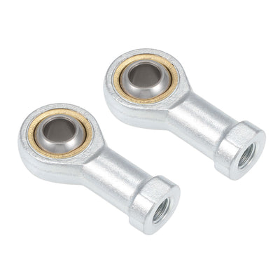 Harfington Uxcell 6mm Rod End Bearing M6x1.0mm Rod Ends Ball Joint Female Left Hand Thread 4pcs