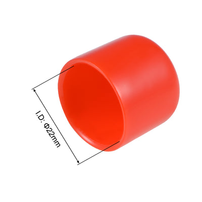 Harfington Uxcell Screw Thread Protectors, 22mm ID End Cap Cover Red 25mm Length 10pcs