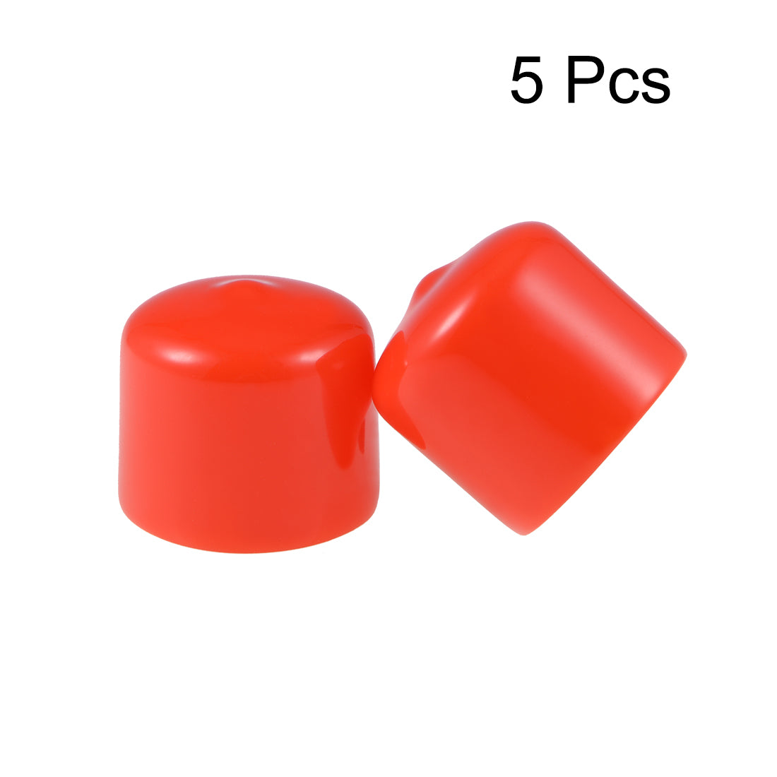 uxcell Uxcell Screw Thread Protectors, 24mm ID End Cap Cover Red 25mm Length 5pcs