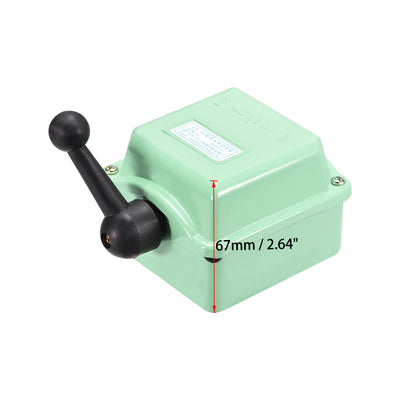 Harfington Uxcell Drum Switch QS-15 3 Positon Forward/Off/Reverse Motor Control Aluminum Shell 15A