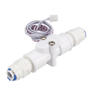 Harfington Uxcell 1/4in Quick Connect Hall Effect Liquid Water Flow Switch Flowmeter Counter 1-25L/min