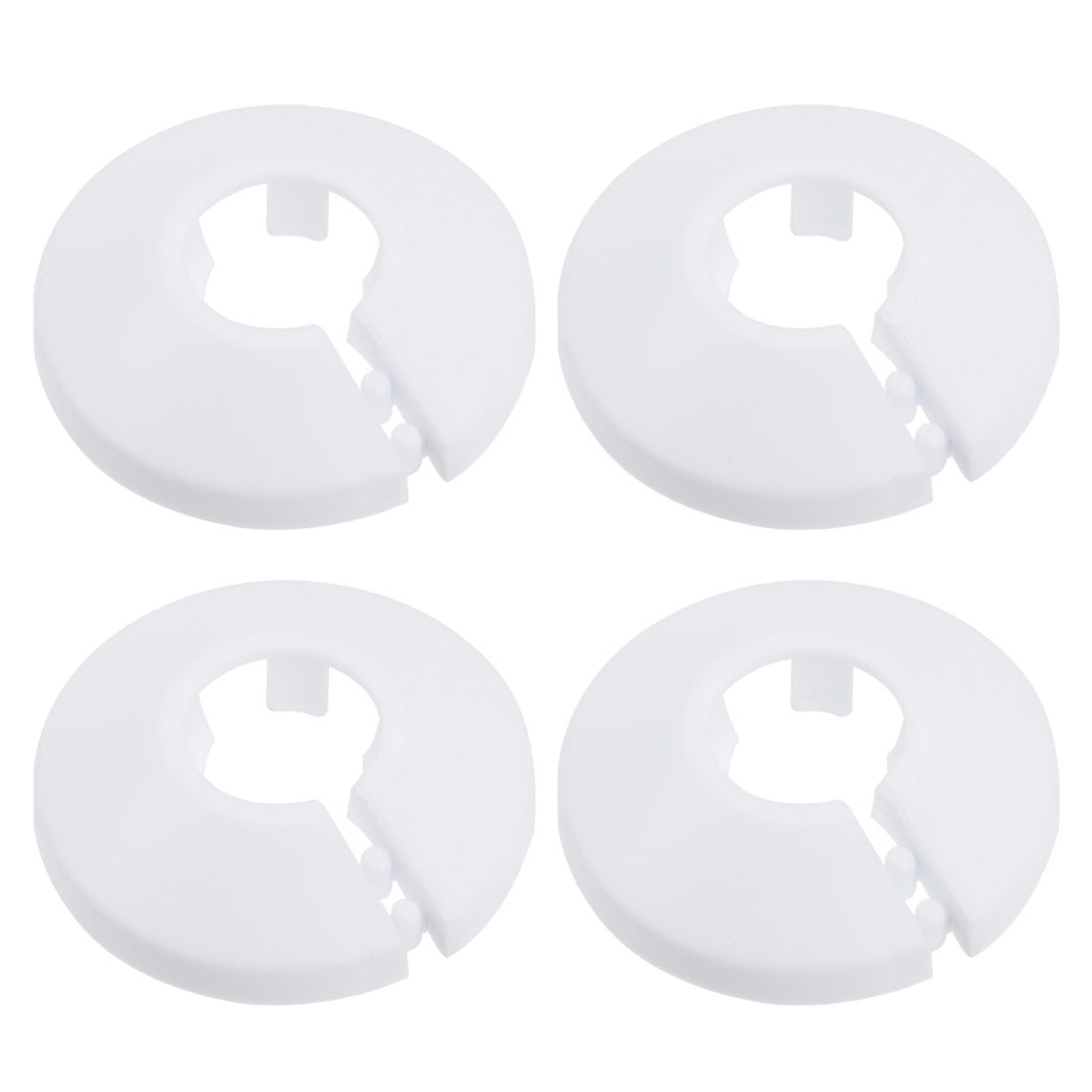 uxcell Uxcell 16mm Pipe Cover Decoration PP Plastic Water Pipe Escutcheon White 4pcs