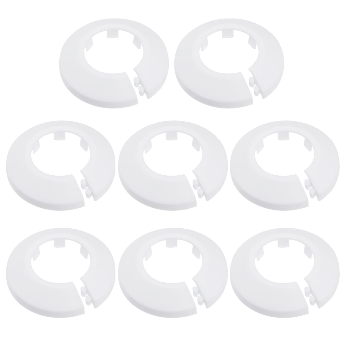 uxcell Uxcell 32mm Pipe Cover Decoration PP Plastic Water Pipe Escutcheon White 8pcs