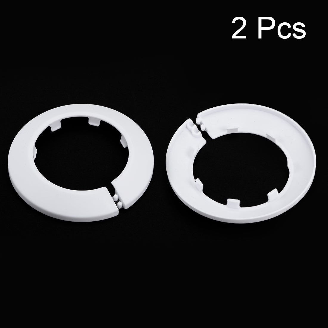 uxcell Uxcell 63mm Pipe Cover Decoration PP Plastic Water Pipe Escutcheon White 2pcs