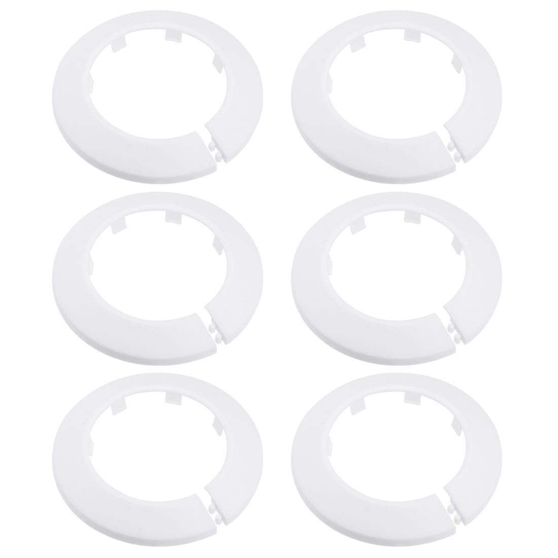 uxcell Uxcell 62mm Pipe Cover Decoration PP Plastic Water Pipe Escutcheon White 6pcs