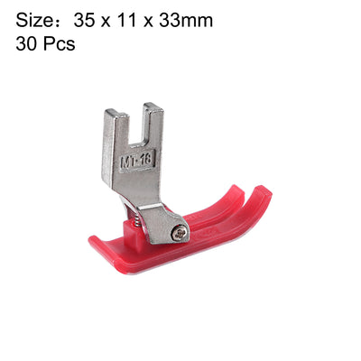 Harfington Uxcell MT-18 Industrial Sewing Machines Extra Thin Precise Presser Foot Red 30pcs