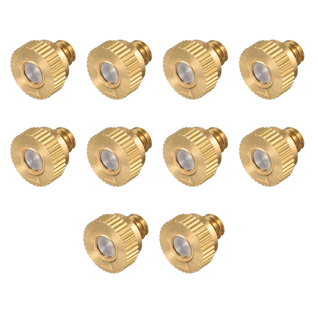 uxcell Uxcell Brass Misting Nozzle - 10/24 UNC 0.1mm Orifice Dia Replacement Heads for Outdoor Cooling System - 10 Pcs
