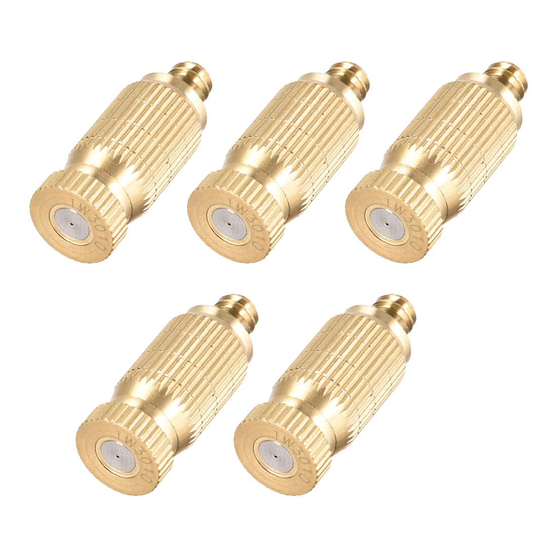 uxcell Uxcell Brass Misting Nozzle - 3/16-inch Threaded Fogging Spray Head for Outdoor Cooling System - 5 Pcs